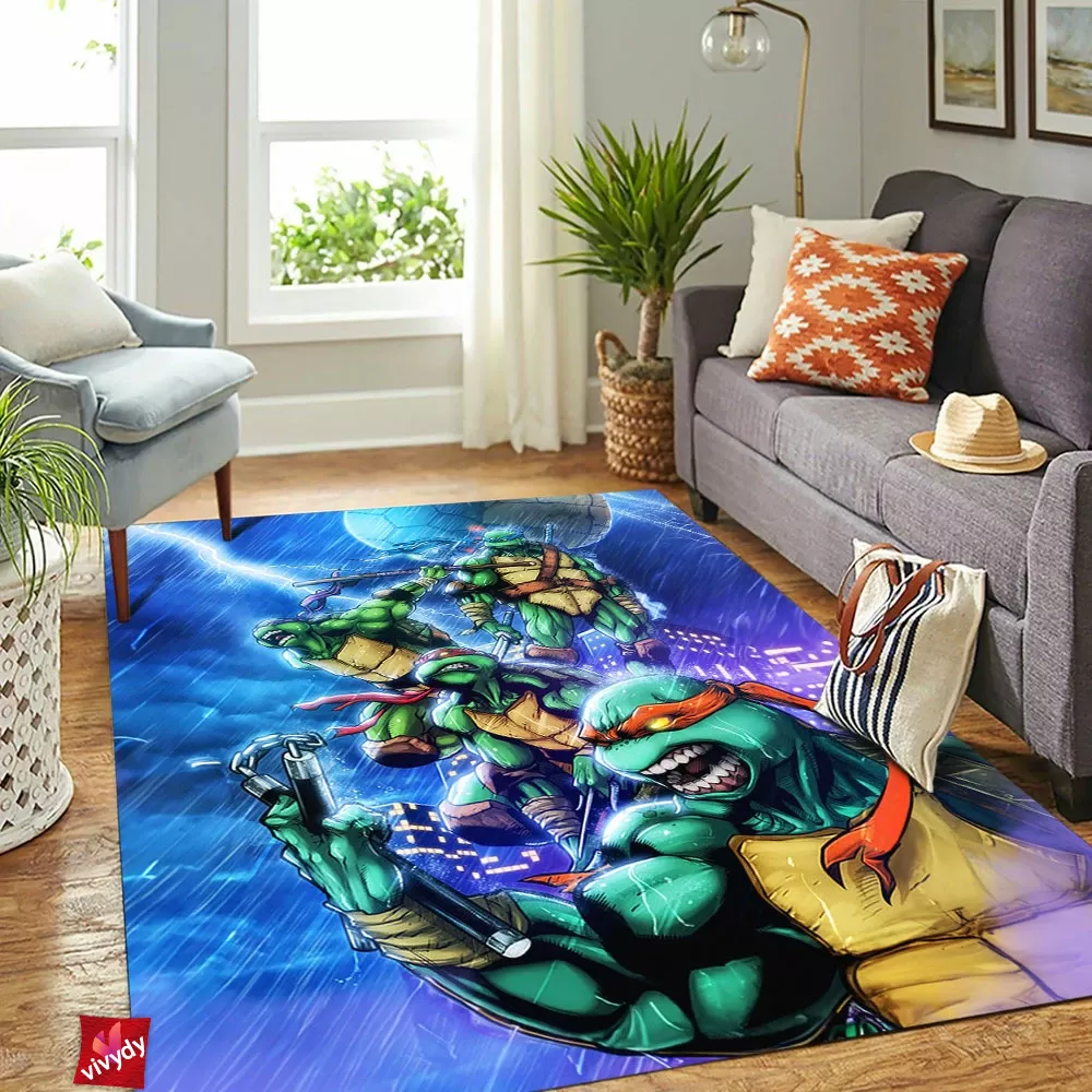 Tnmt Turtle Power Rectangle Rug