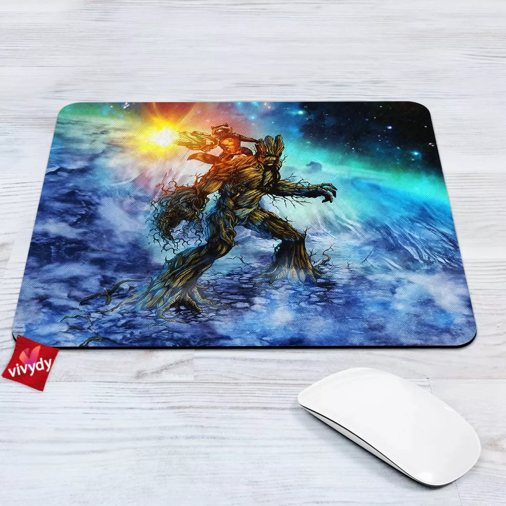 Rocket Racoon Groot Mouse Pad