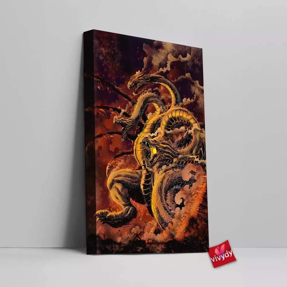 King Ghidorah Canvas Wall Art