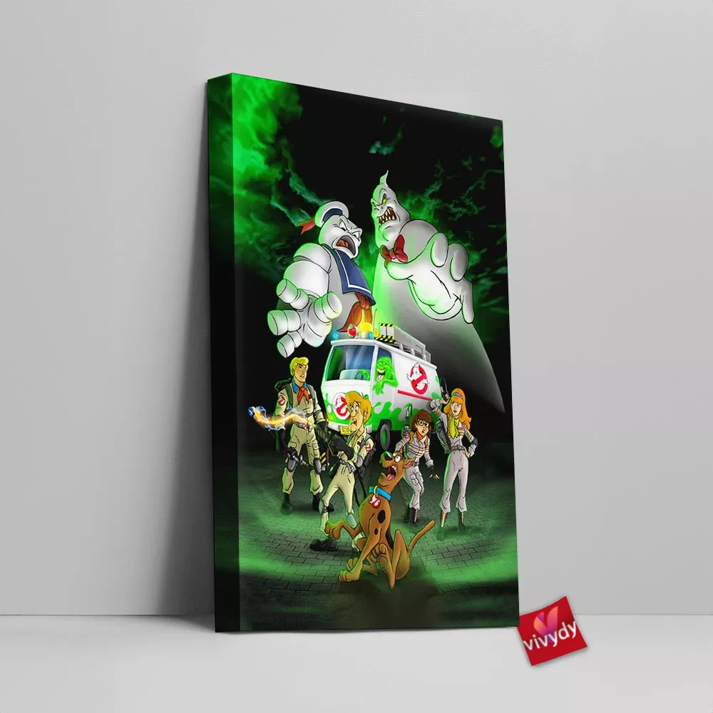 Scooby Doo And Ghostbusters Canvas Wall Art