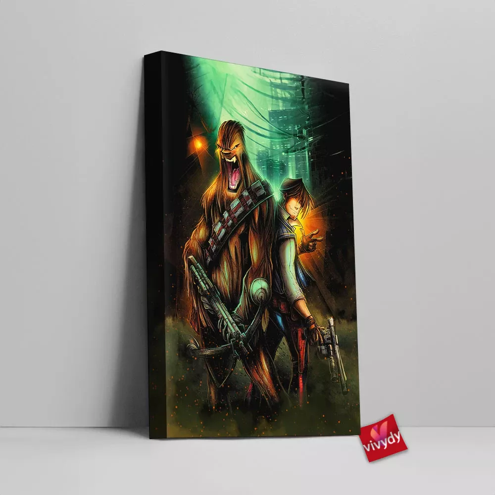 Han And Chewie Canvas Wall Art