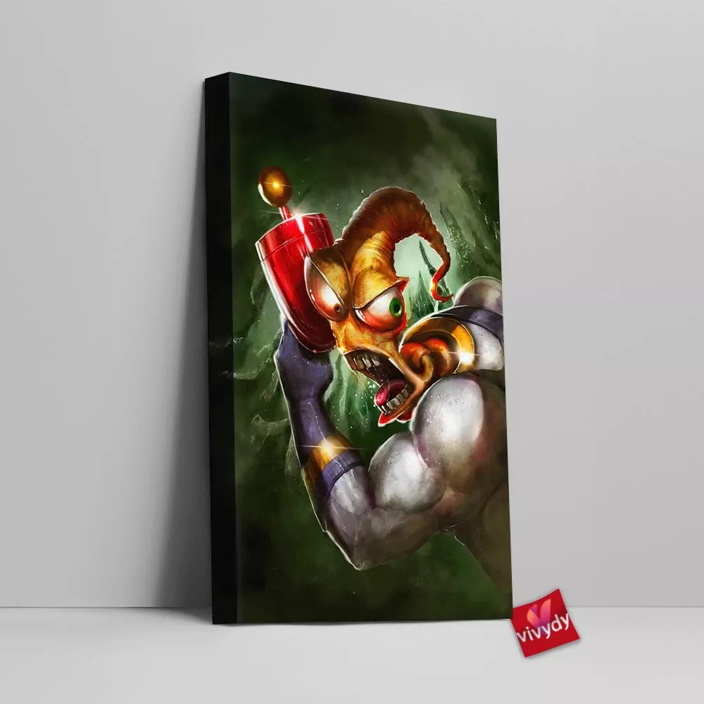 Invader Jim Canvas Wall Art