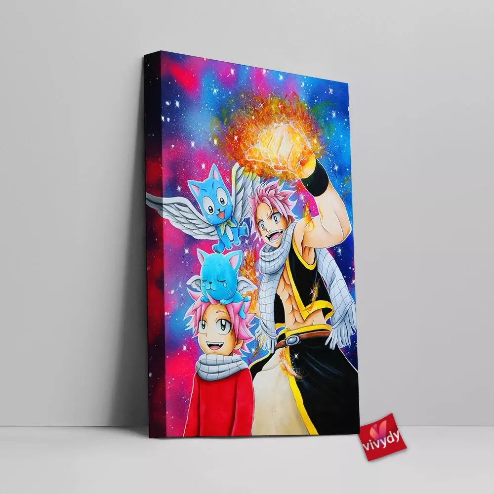 Natsu And Happy Canvas Wall Art