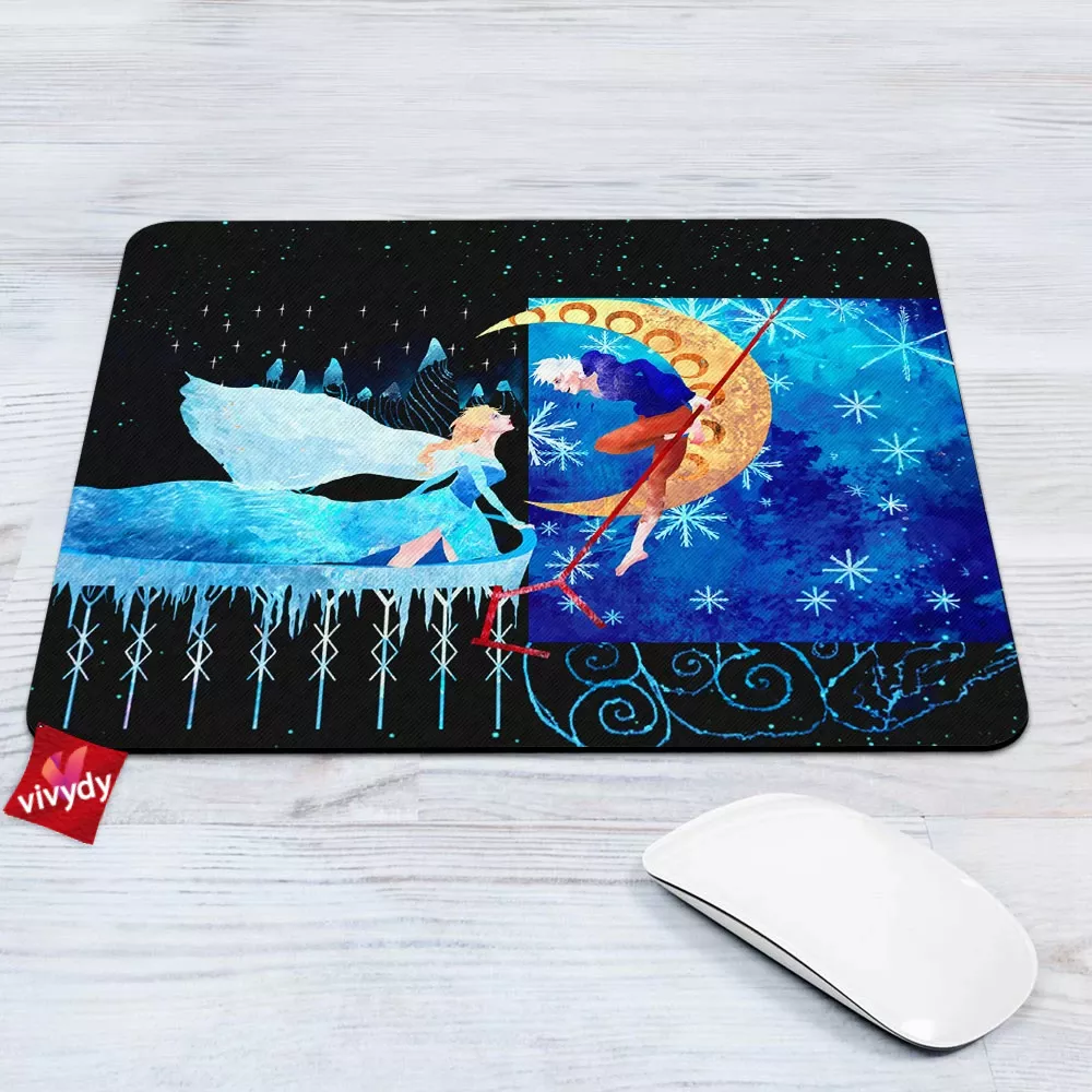 Elsa And Jack Frost Mouse Pad