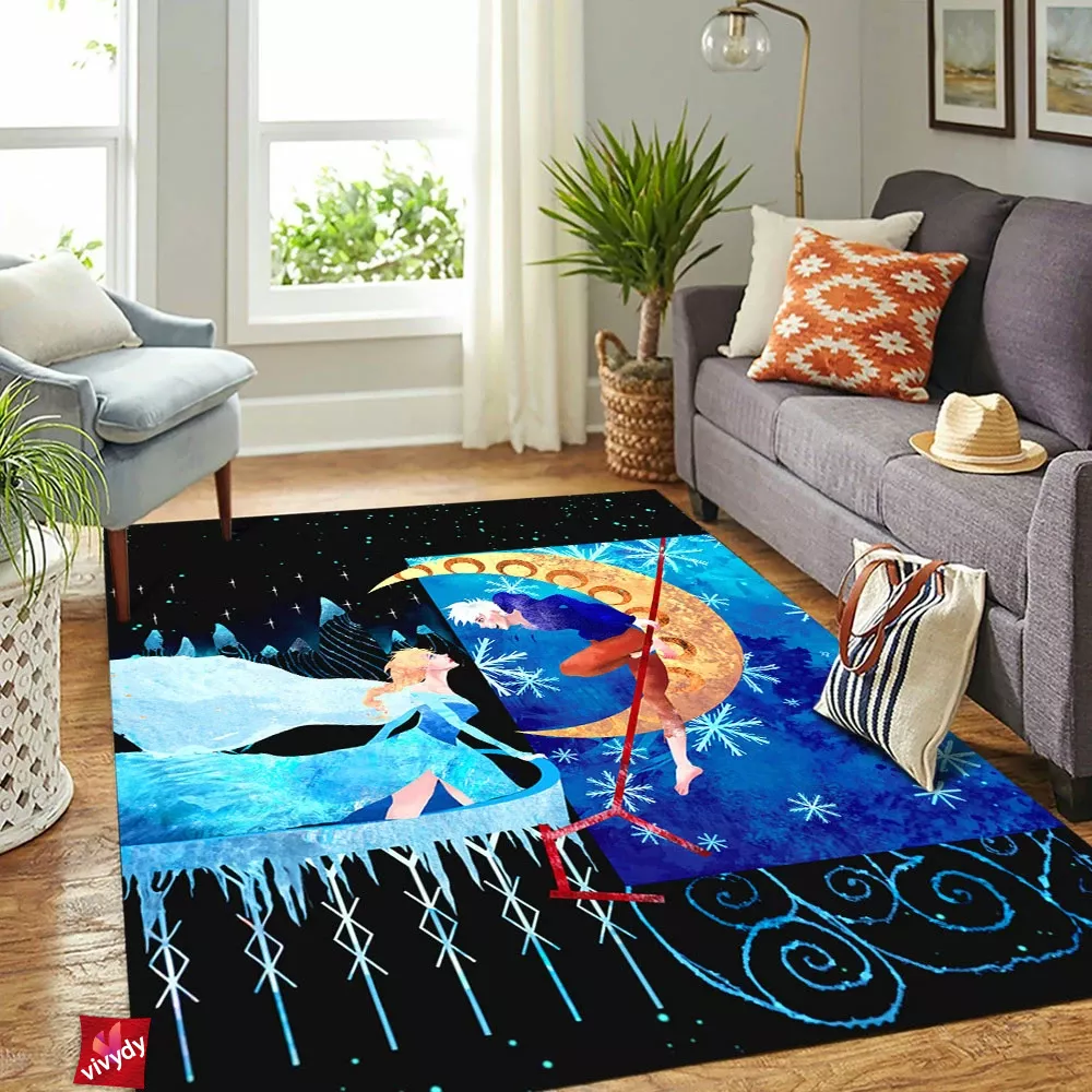 Elsa And Jack Frost Rectangle Rug