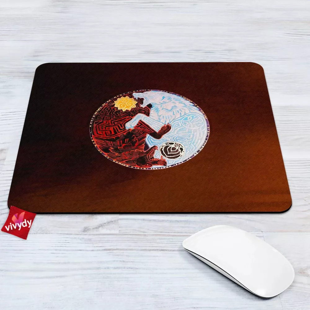 Yin Yang Wolf Mouse Pad