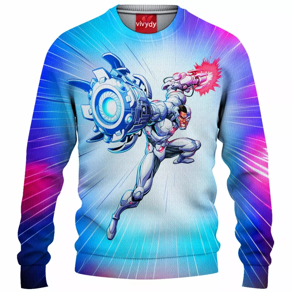 Cyborg Comic Knitted Sweater