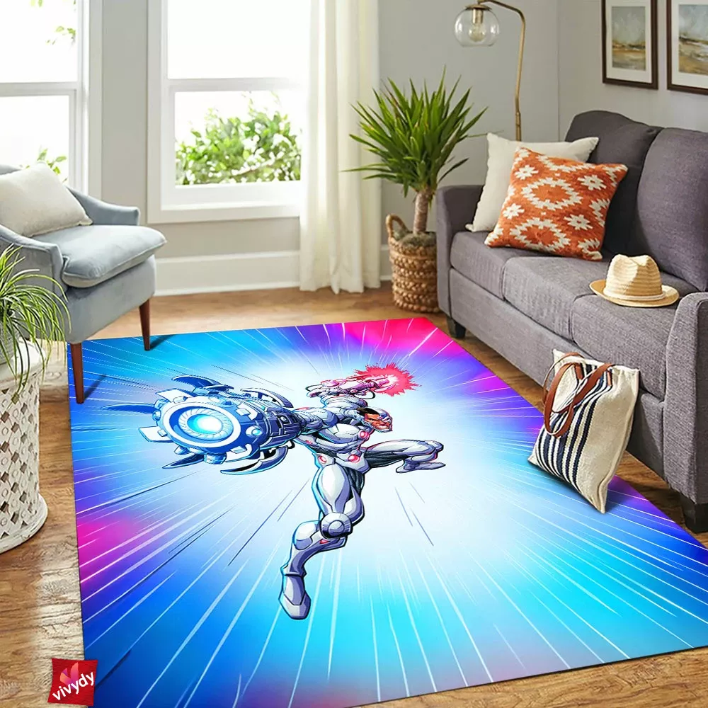 Cyborg Comic Rectangle Rug