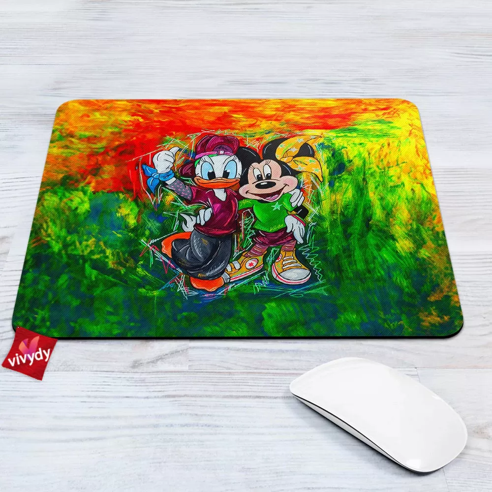 Daisy Duck Minnie Mouse Mouse Pad