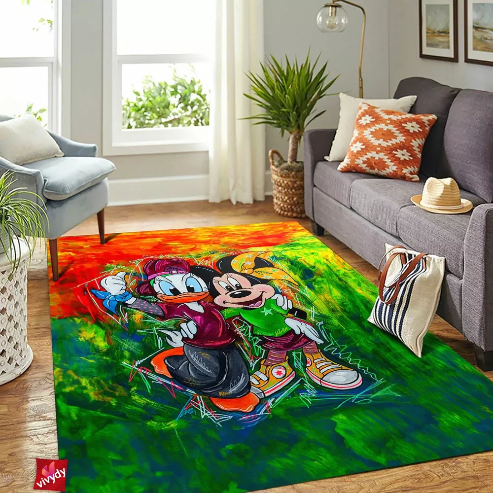 Daisy Duck Minnie Mouse Rectangle Rug