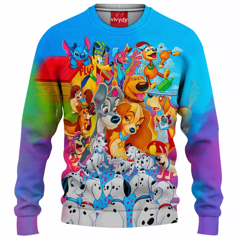 Animated Dogs Knitted Sweater