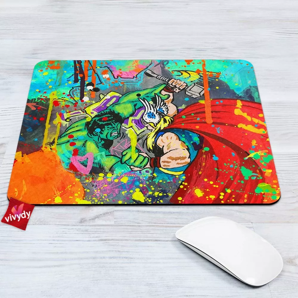 Thor vs Hulk Mouse Pad