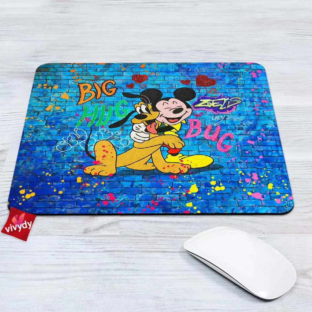 Pluto Animated and Mickey Mouse Mouse Pad