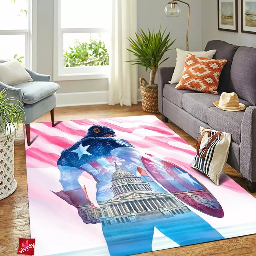 Captain America Rectangle Rug