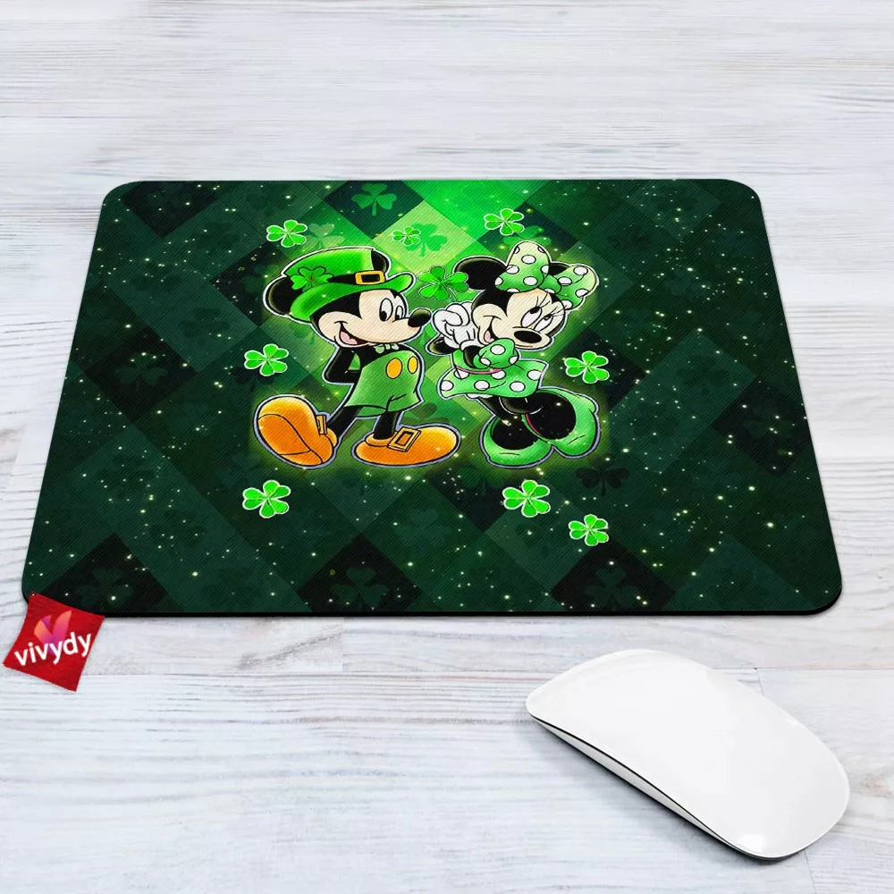 Mickey Minnie for Saint Patricks Day Mouse Pad