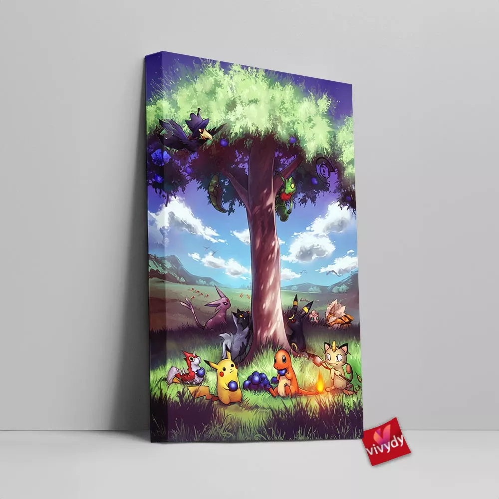 Party Pokemon Canvas Wall Art