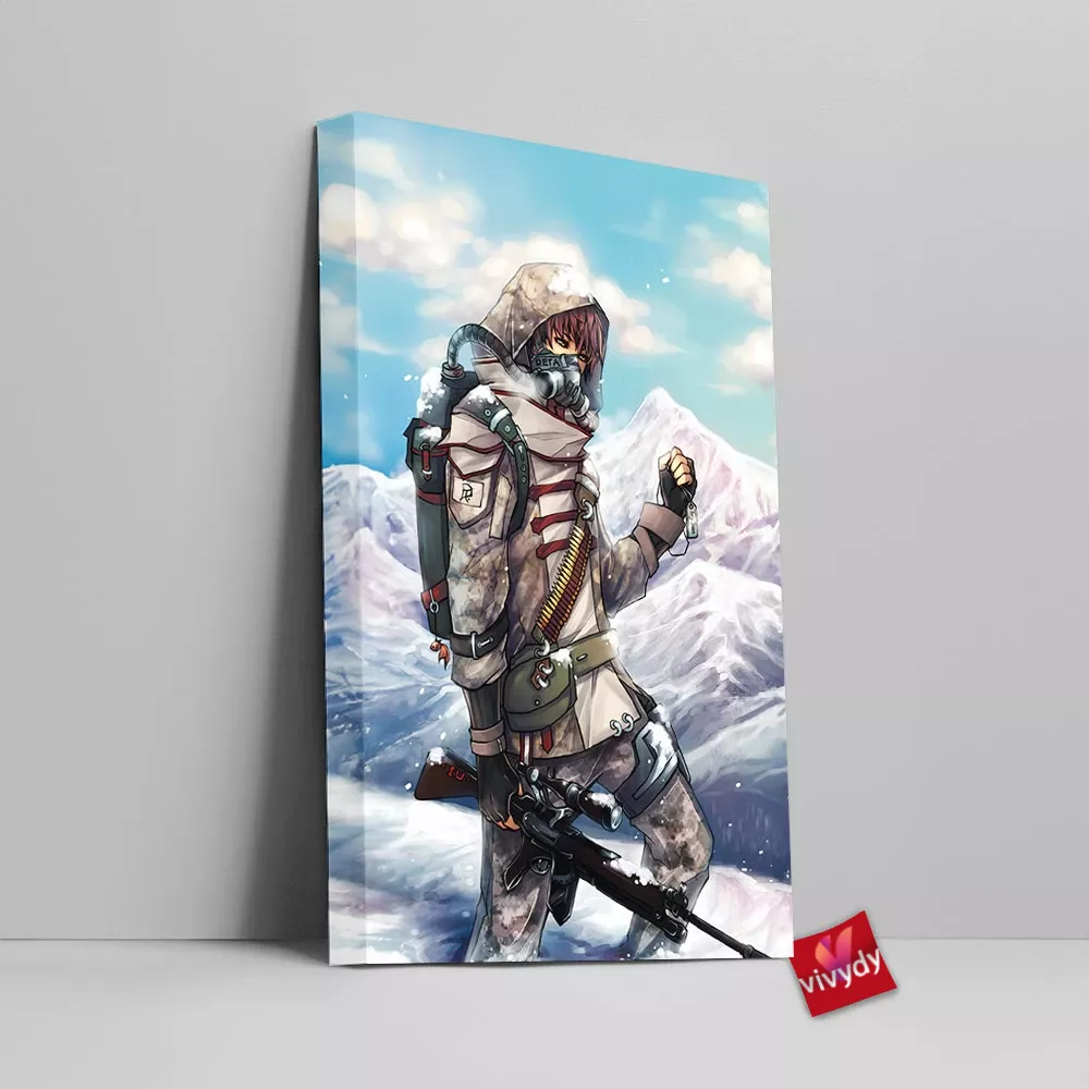 Soldier In The Snow Canvas Wall Art