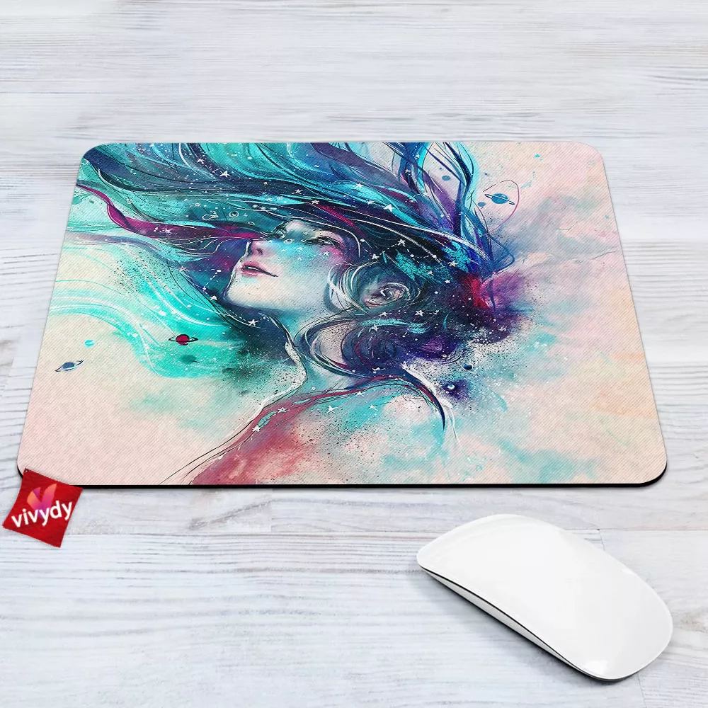 Galaxy Girl Mouse Pad