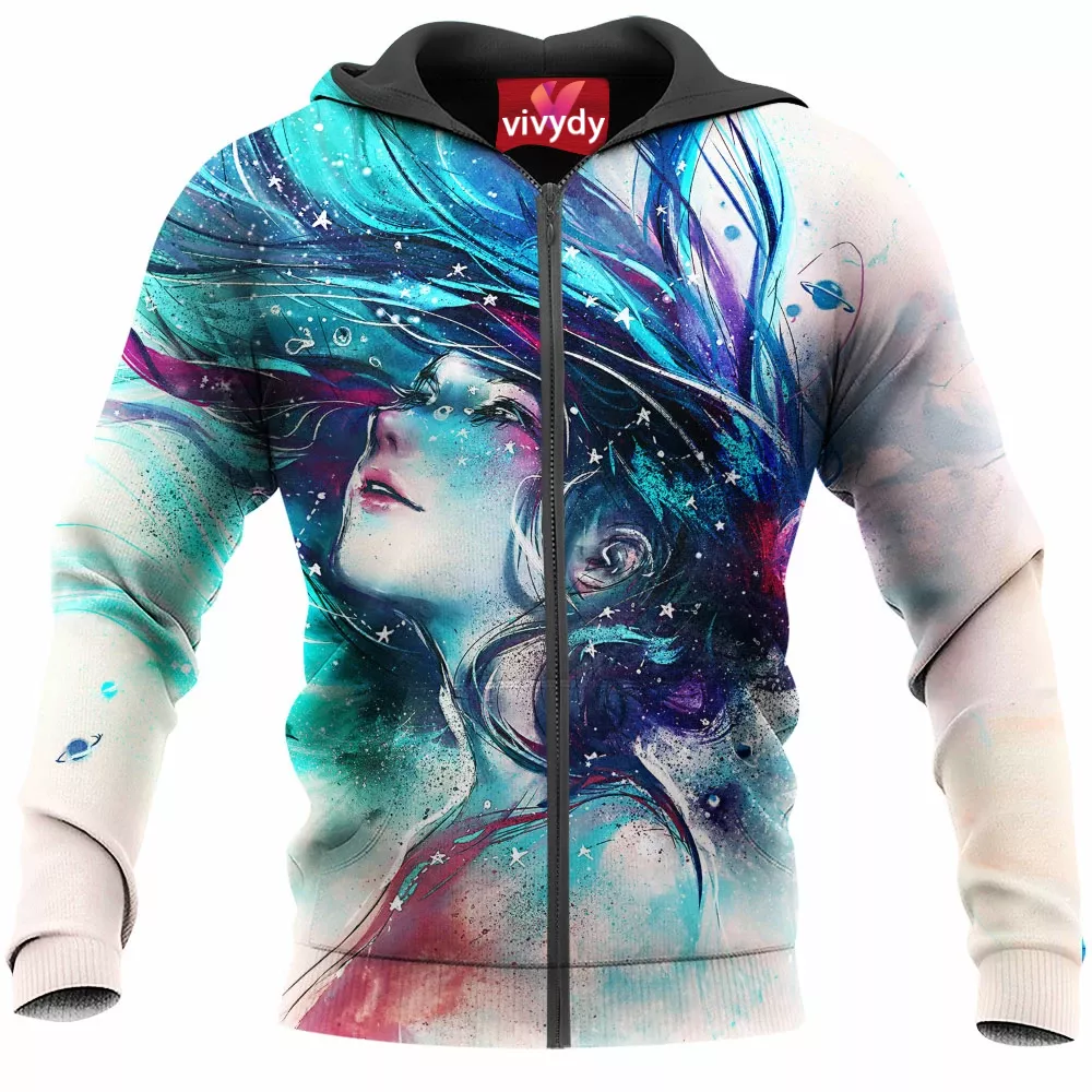 Galaxy Girl Zip Hoodie