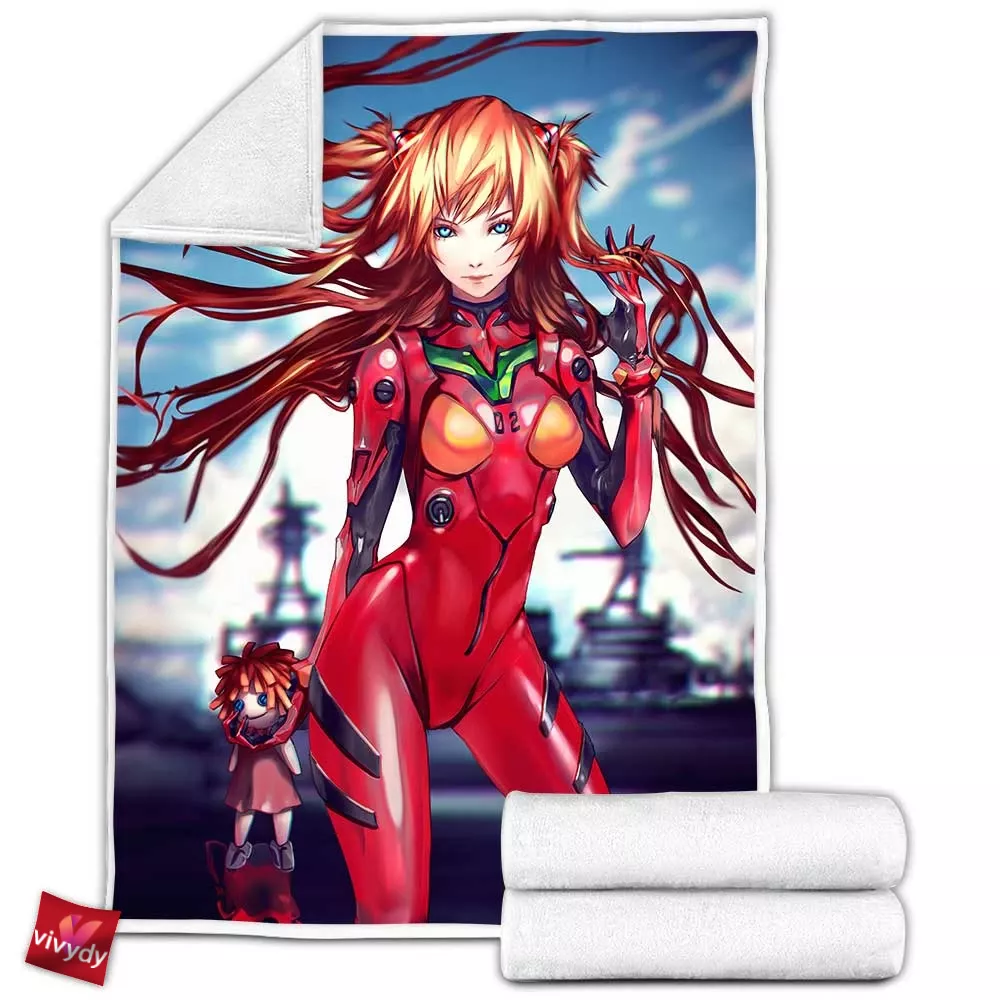 Asuka Langley Soryu Fleece Blanket