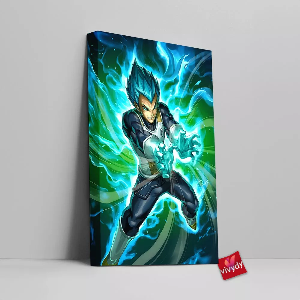 Blue Prince Vegeta Canvas Wall Art