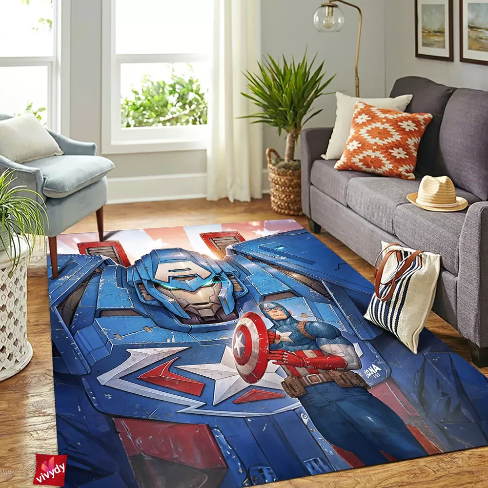 Captain America Rectangle Rug