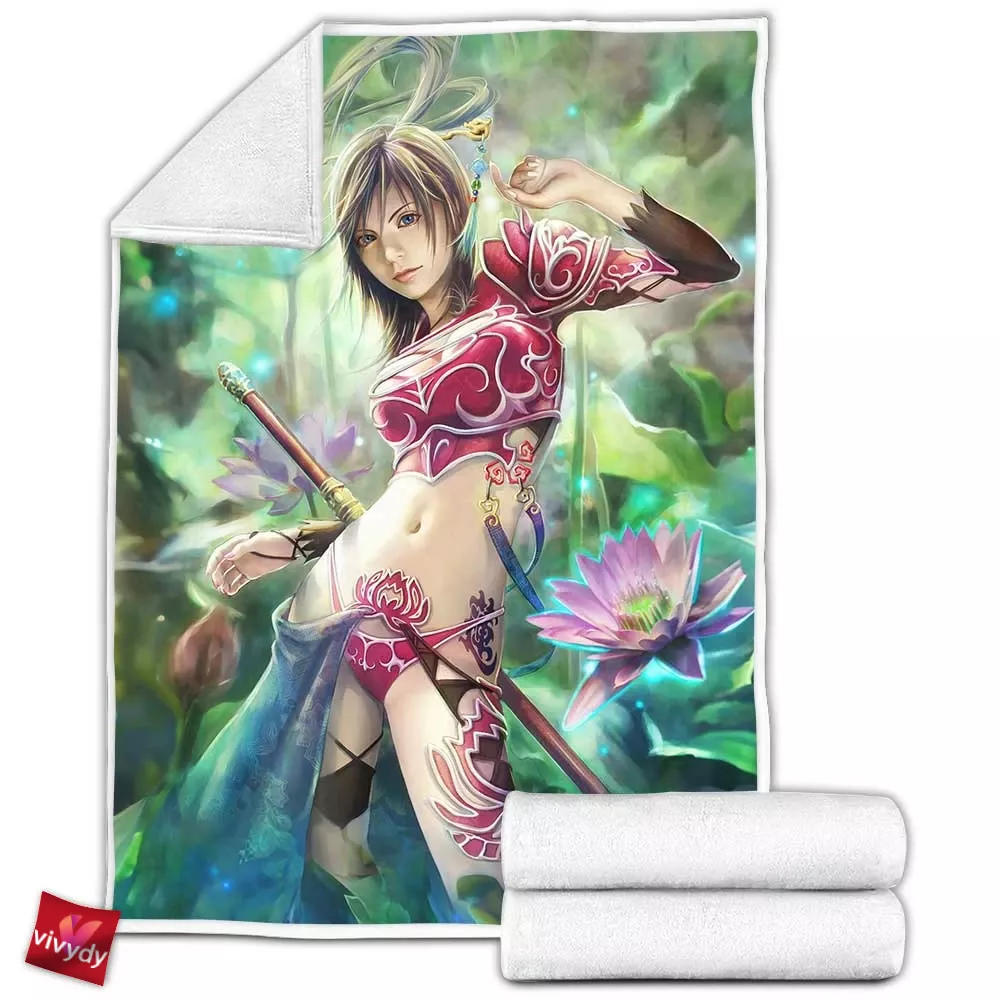 Lotus Fleece Blanket