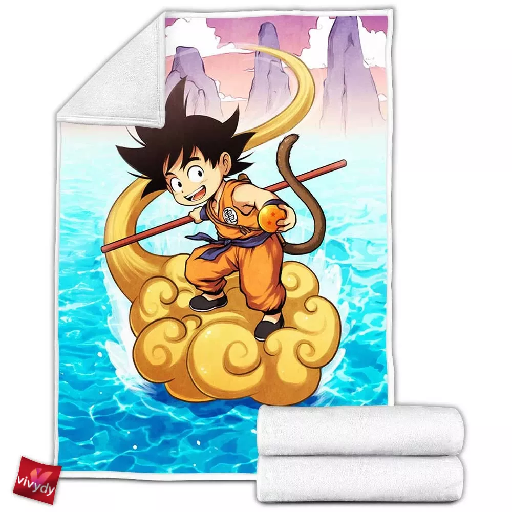 Kid Goku Fleece Blanket