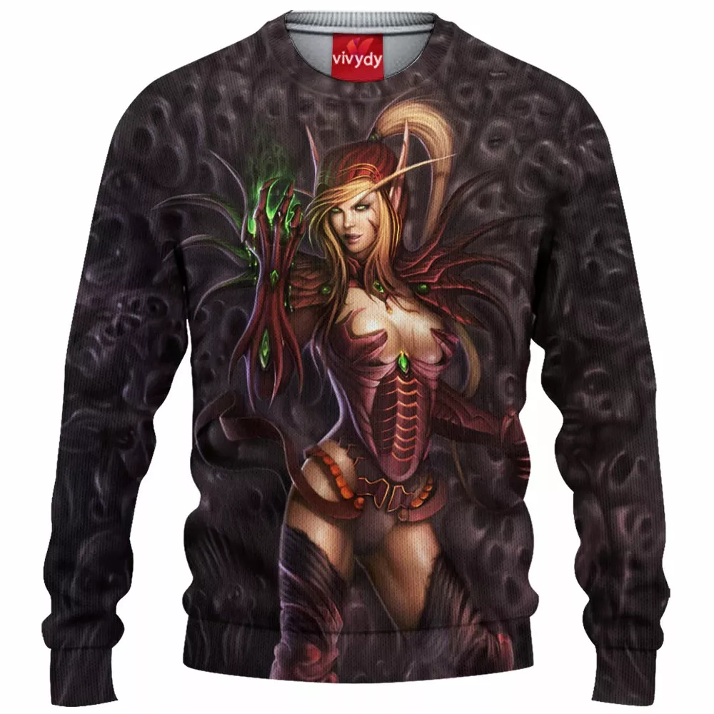 Valeera Sanguinar Warcraft Knitted Sweater