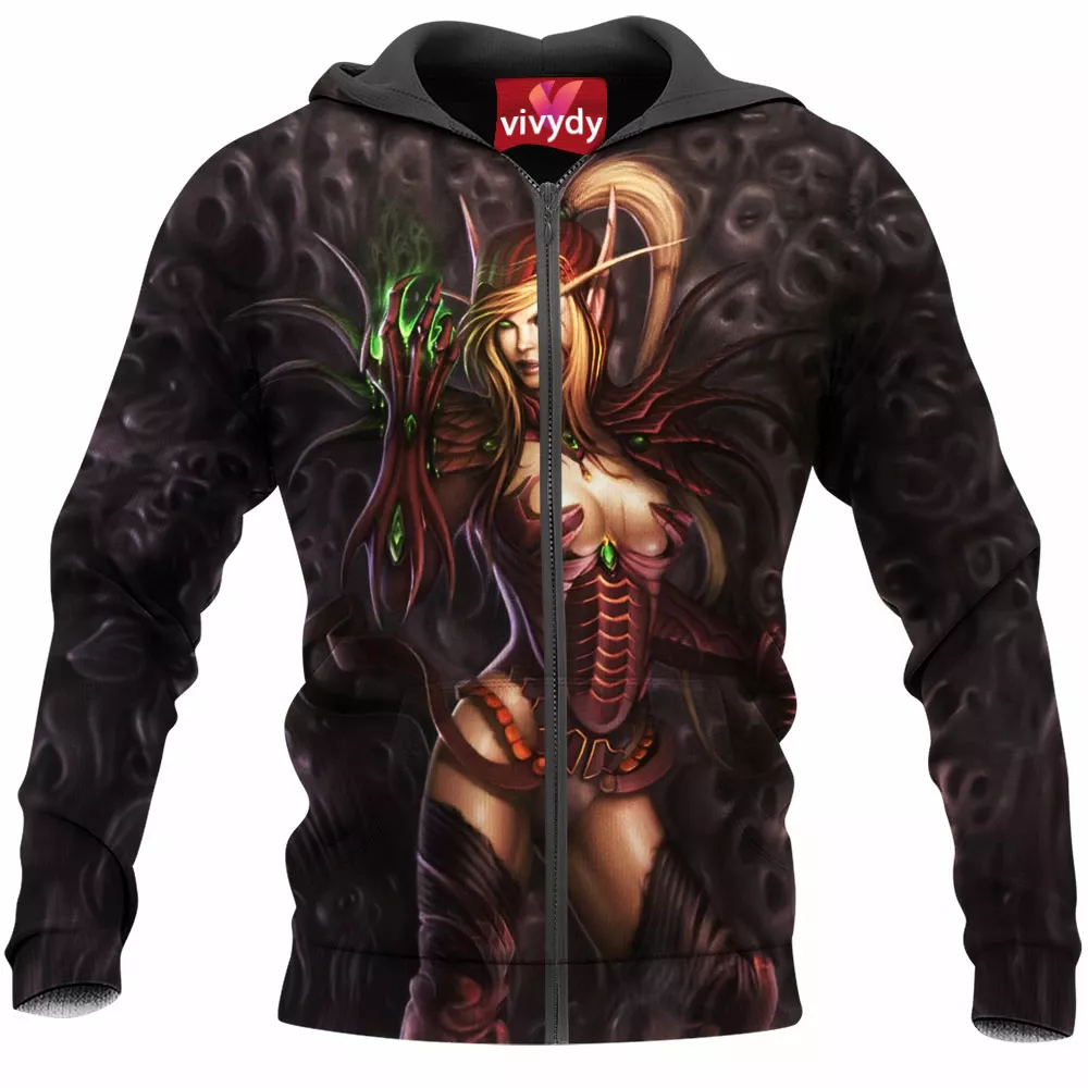 Valeera Sanguinar Warcraft Zip Hoodie