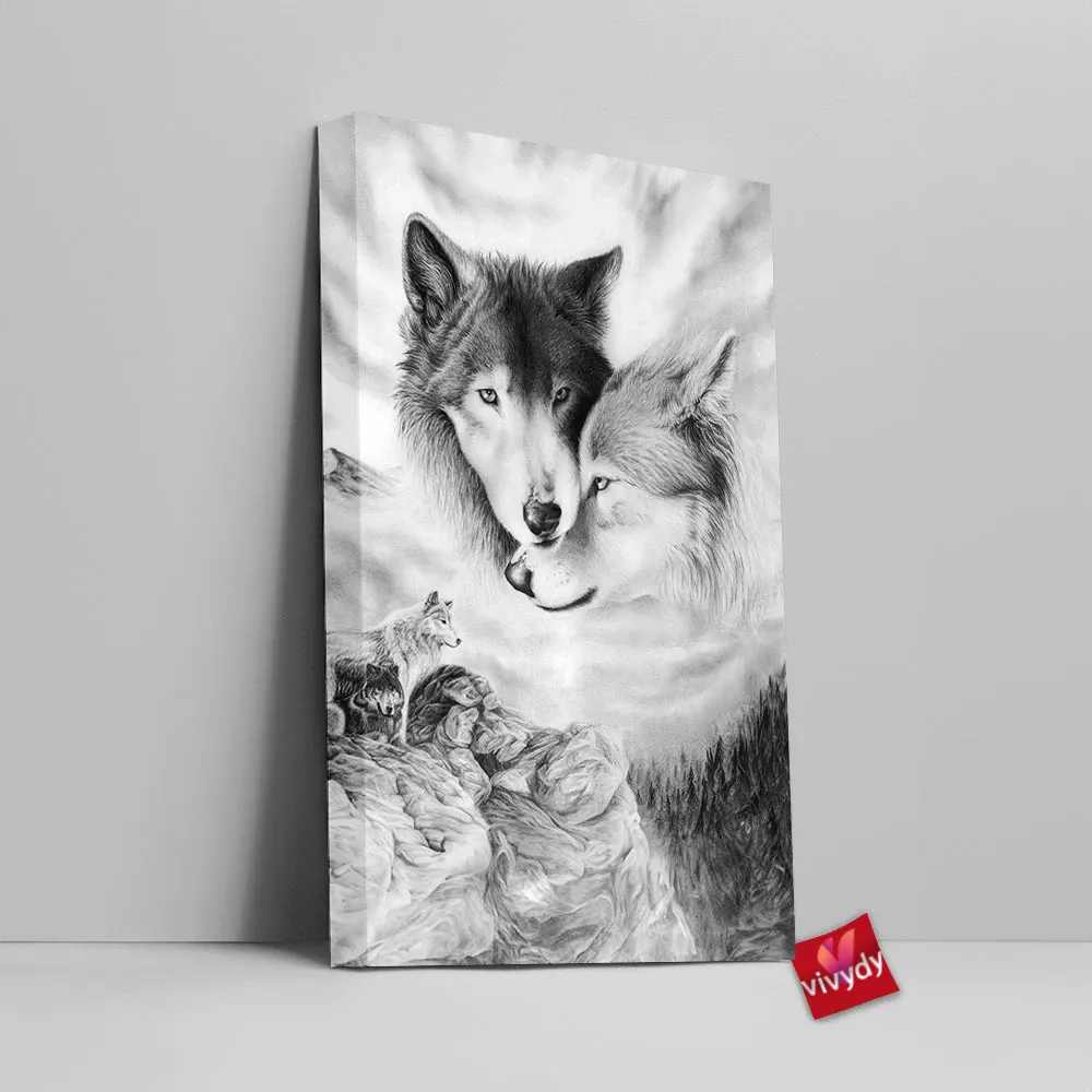 Wolf Mates Canvas Wall Art