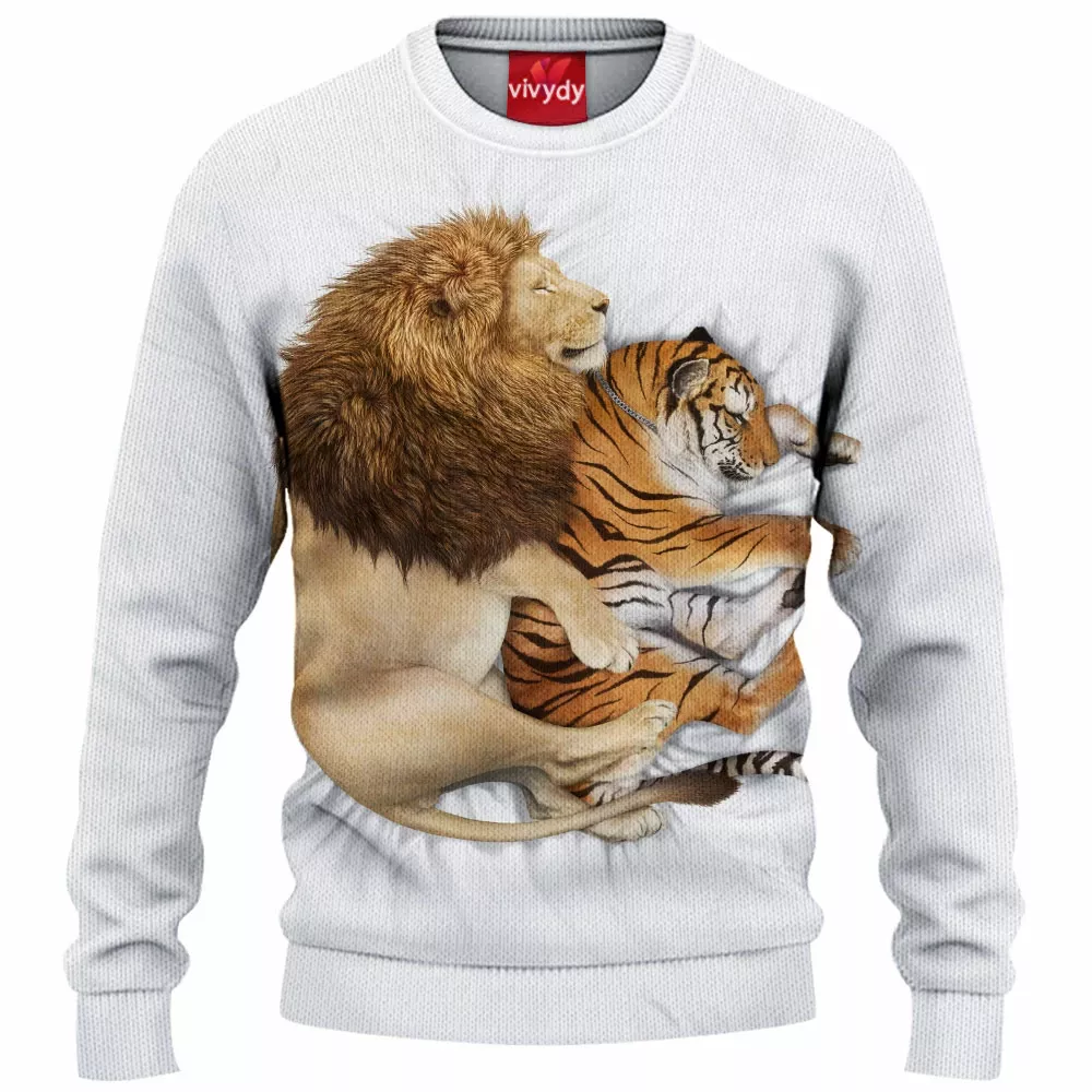 Lion And Tiger Knitted Sweater