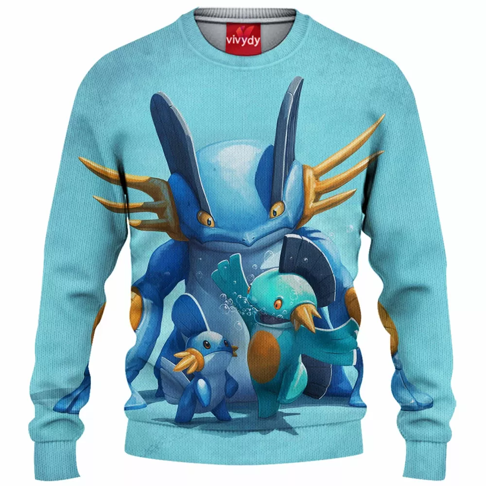 Mudkip Marshtomp And Swampert Knitted Sweater