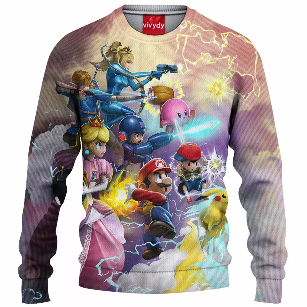 Mario Smash Bros Knitted Sweater