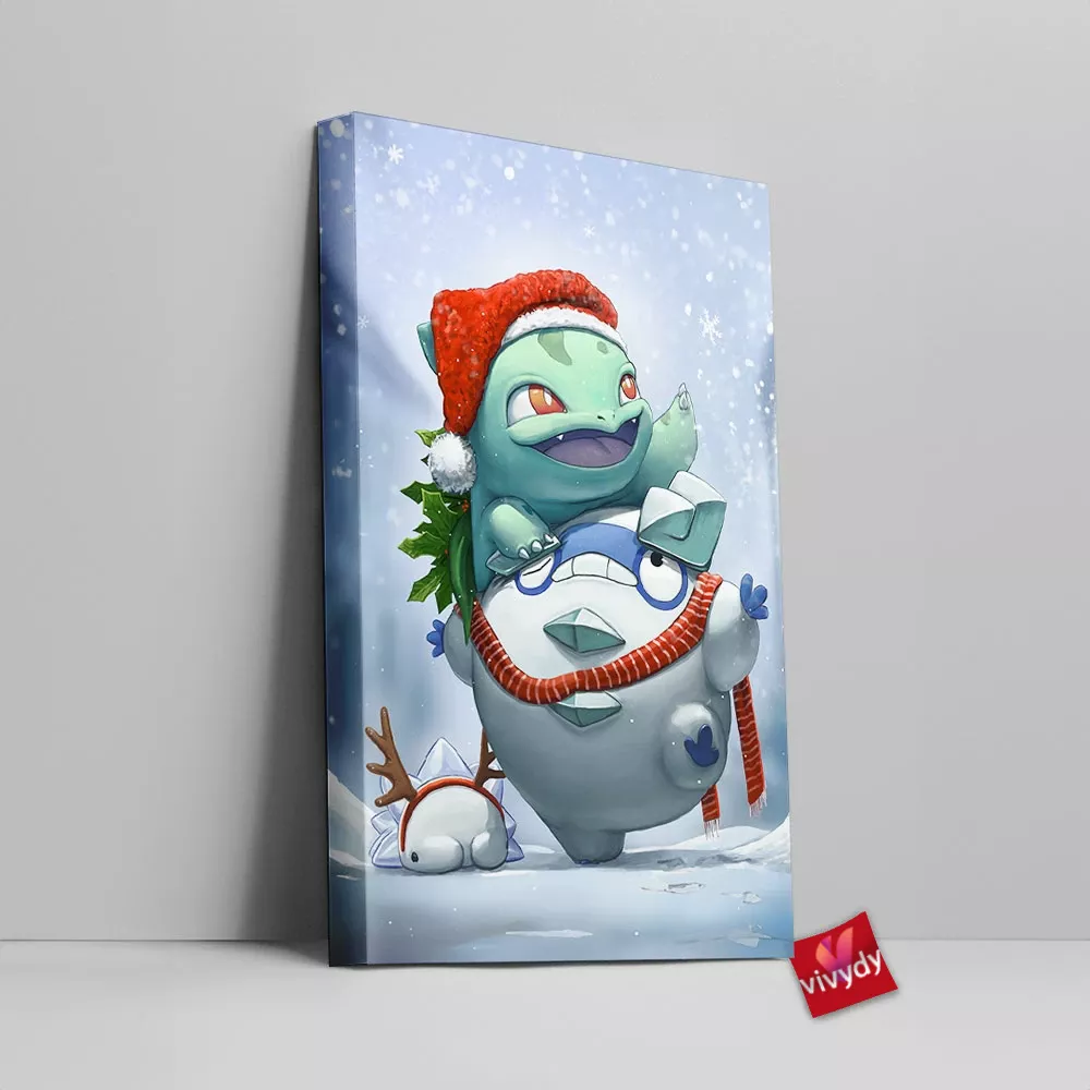 Bulbasaur Christmas Canvas Wall Art