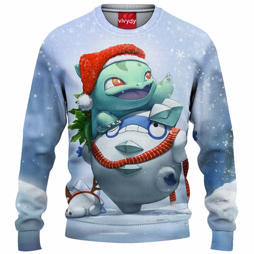 Bulbasaur Christmas Knitted Sweater