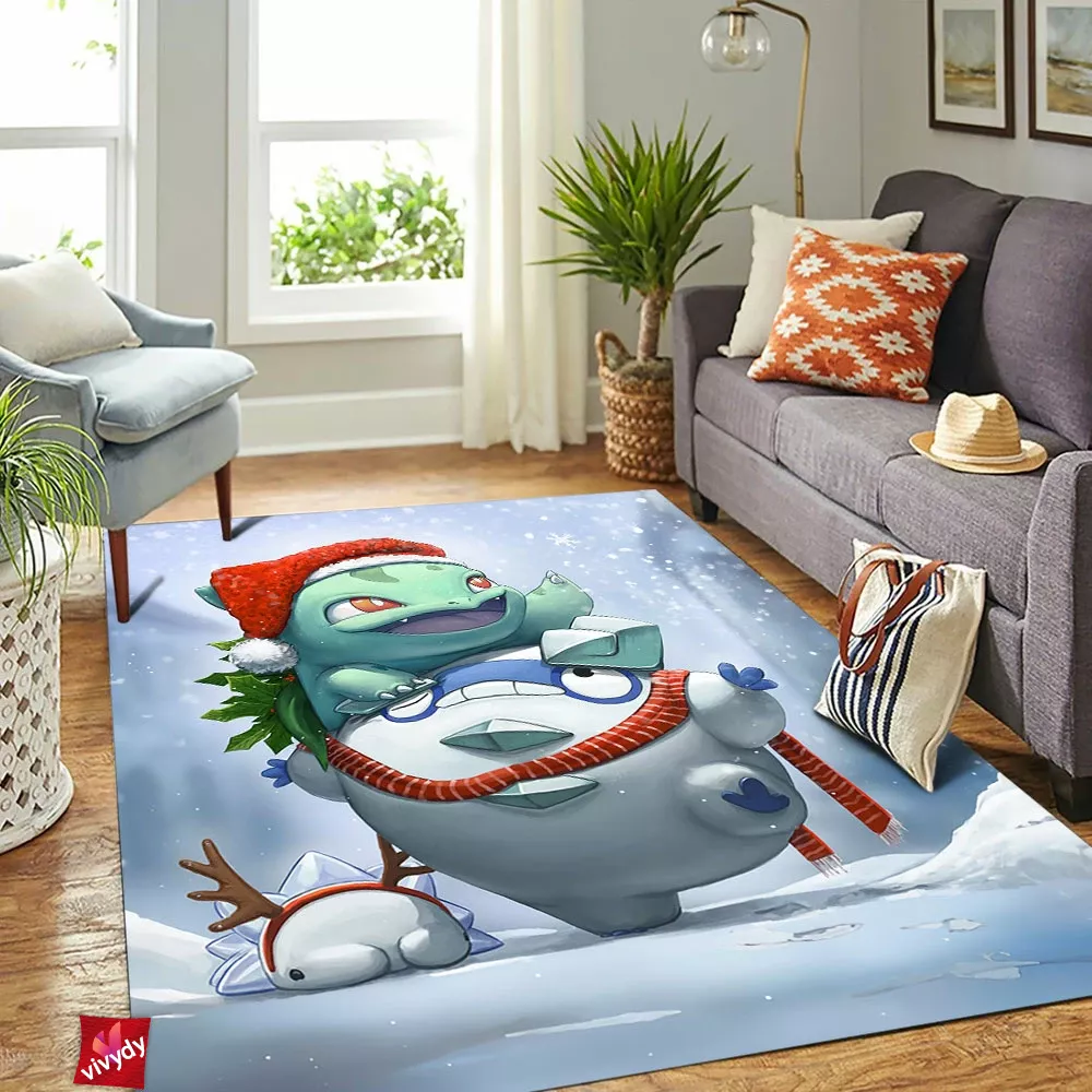 Bulbasaur Christmas Rectangle Rug