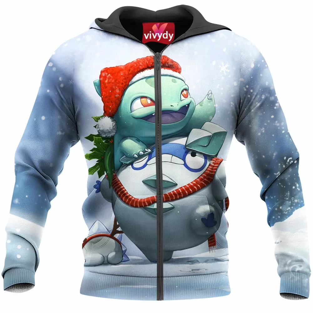 Bulbasaur Christmas Zip Hoodie