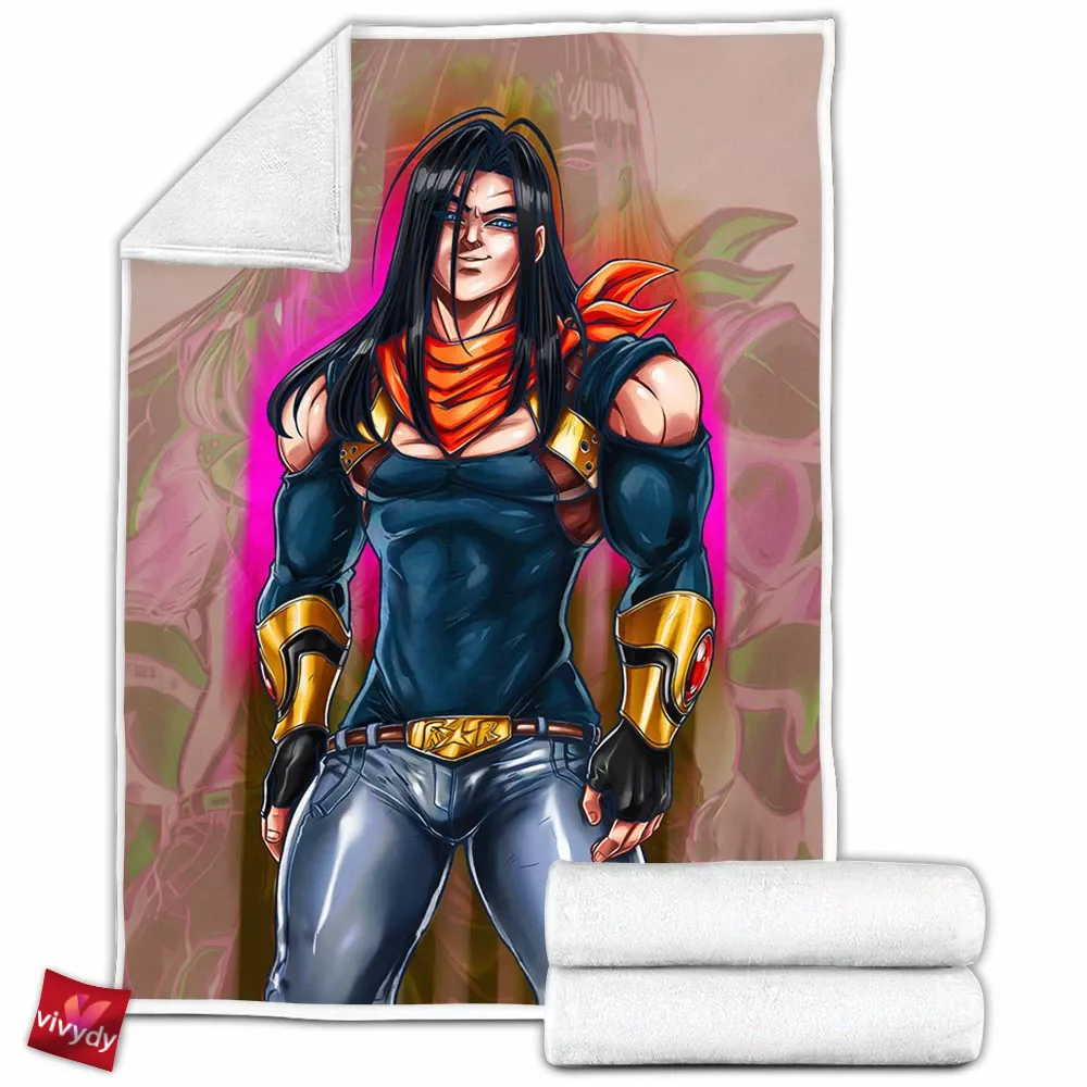 Super Android 17 Fleece Blanket