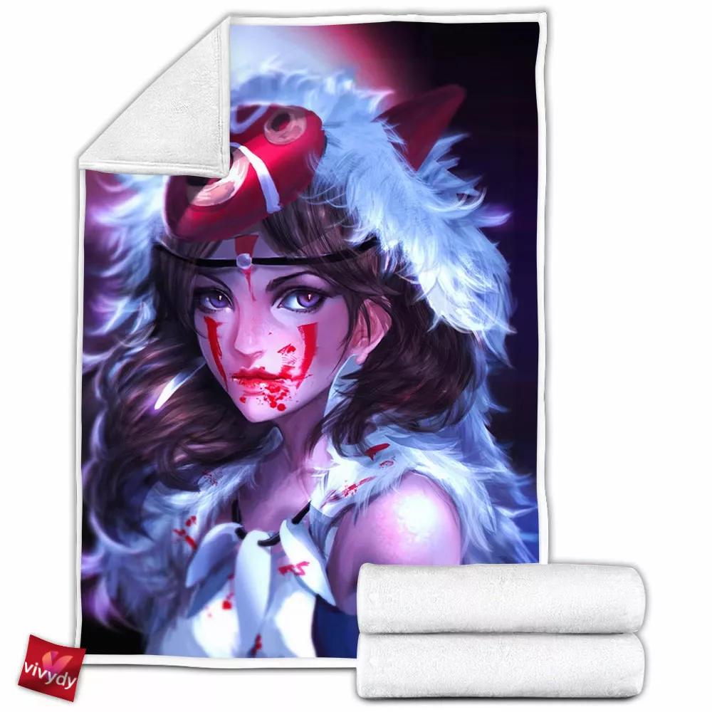 Mononoke Hime Fleece Blanket