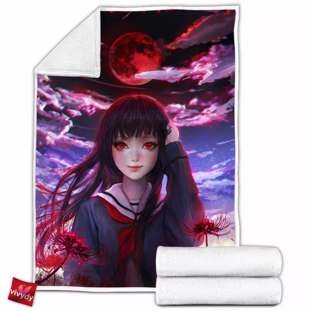 Ai Enma Hell Girl Fleece Blanket