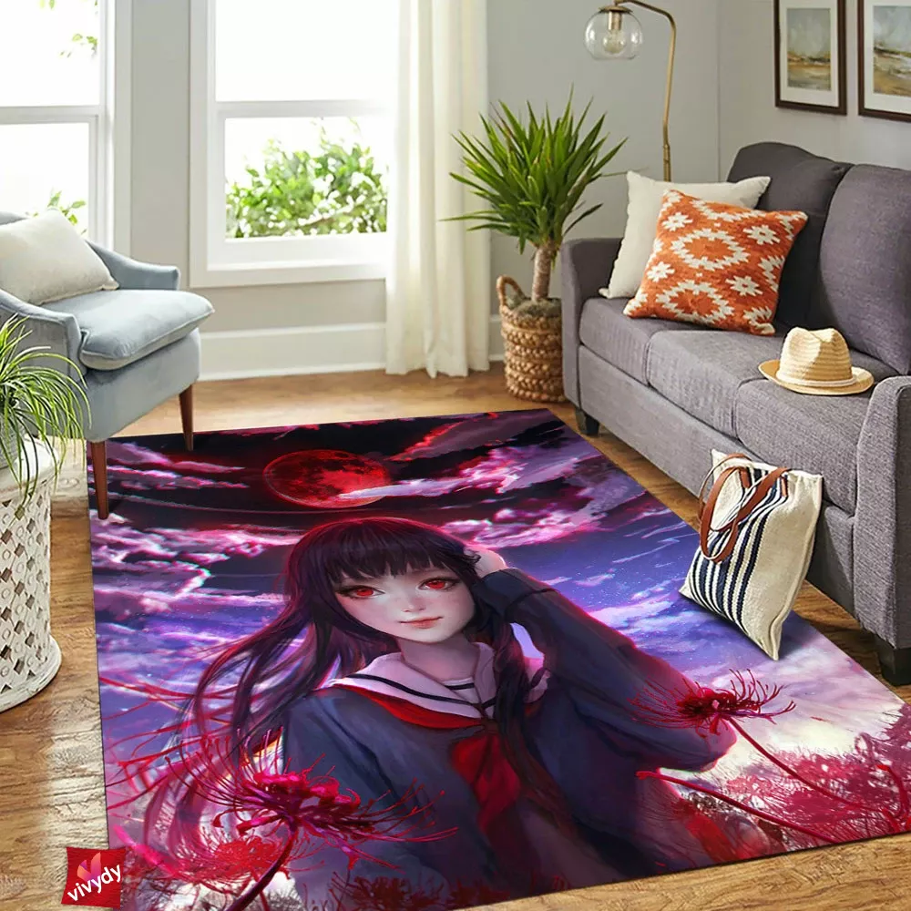 Ai Enma Hell Girl Rectangle Rug