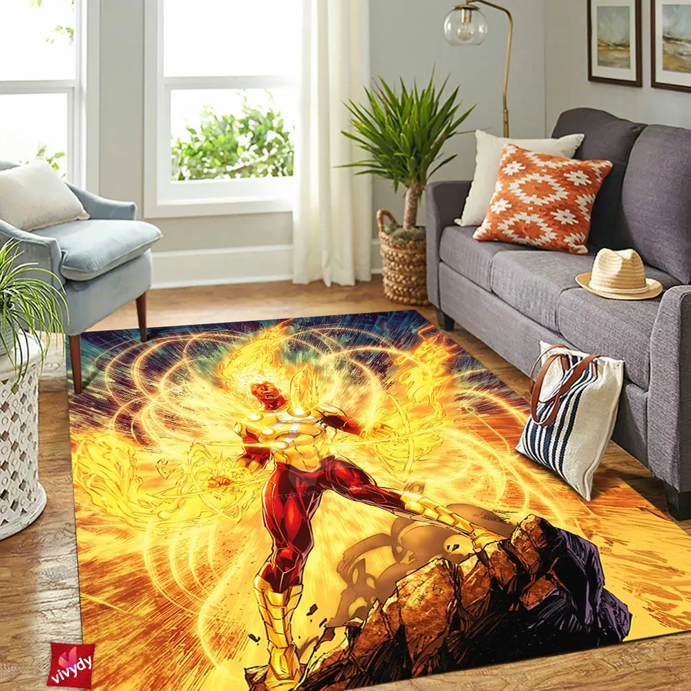 Firestorm Comic Rectangle Rug