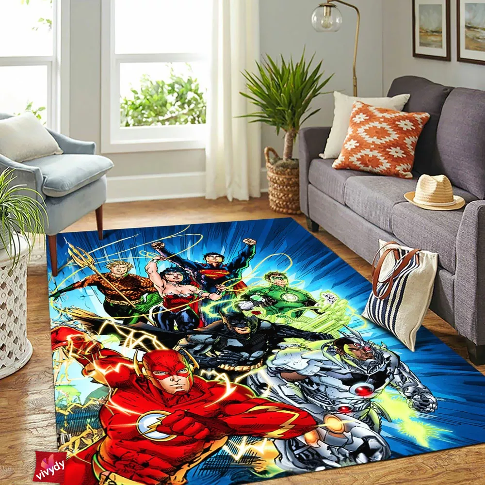 Justice League Rectangle Rug