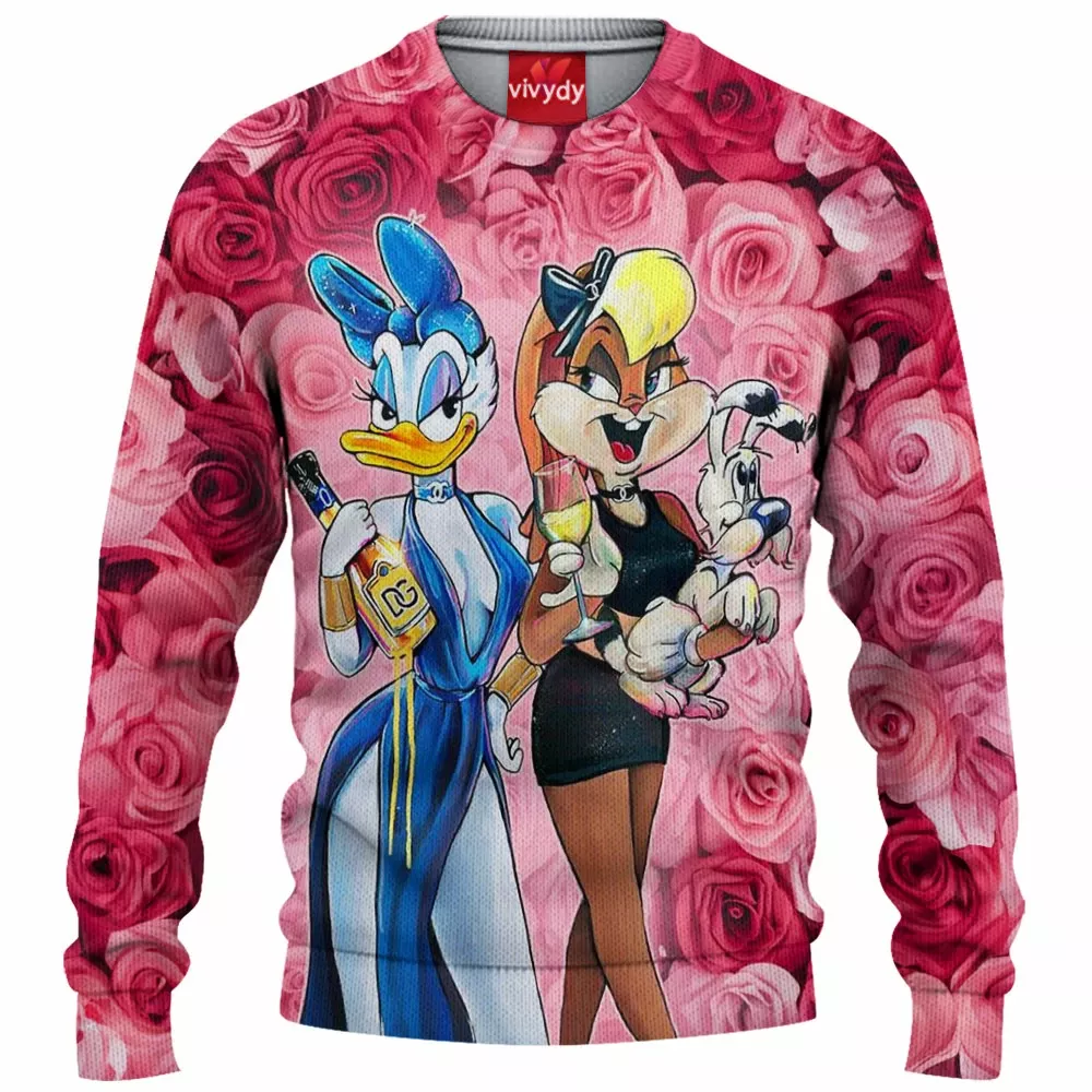 Daisy Duck Lola Bunny Knitted Sweater