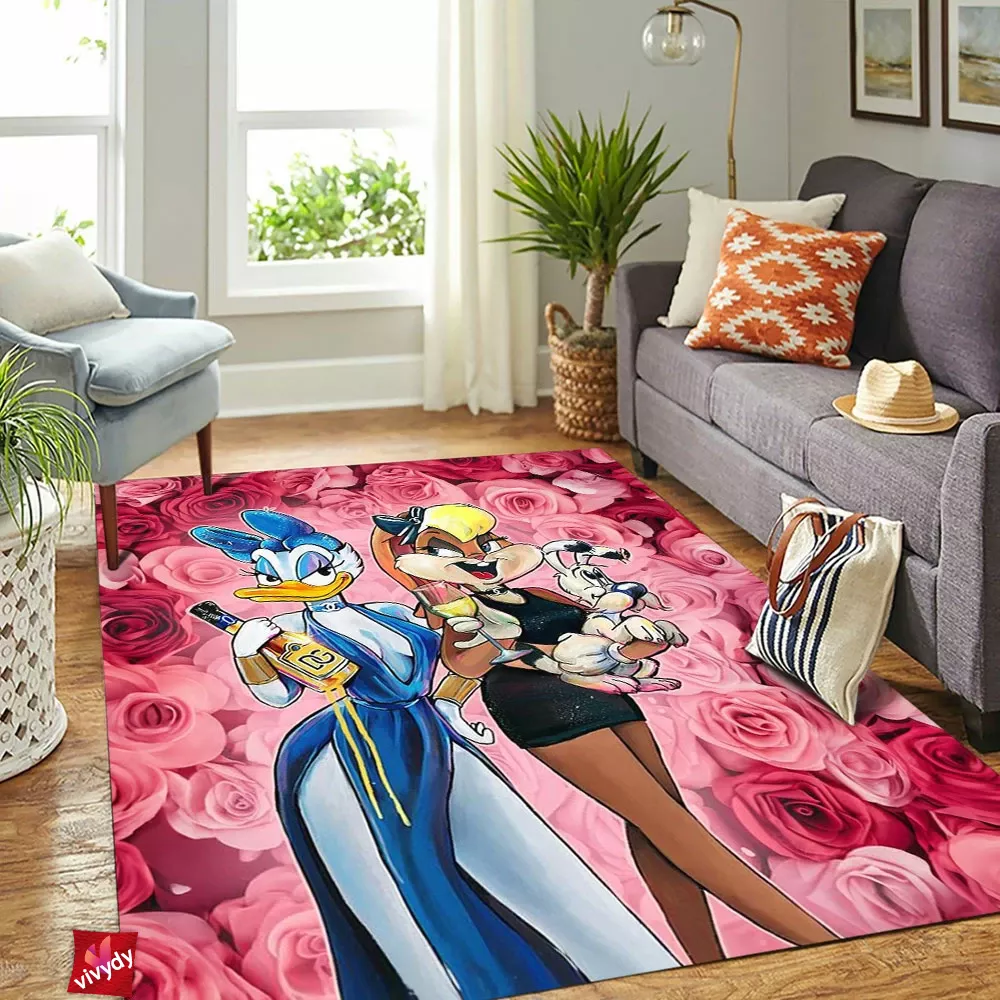 Daisy Duck Lola Bunny Rectangle Rug