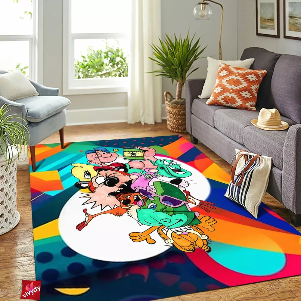 Cartoon, Animation and Animated Rectangle Rug