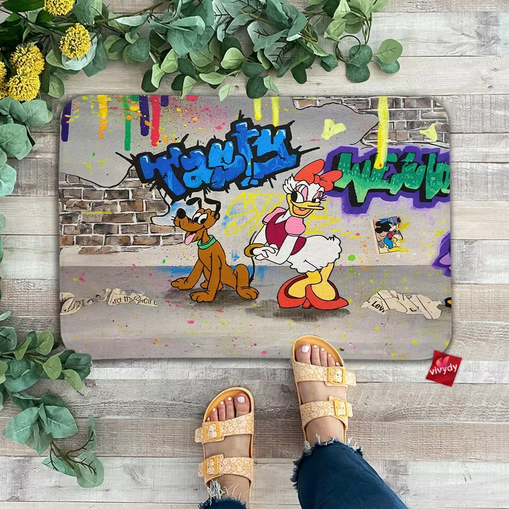 Pluto Animated and Daisy Duck Doormat