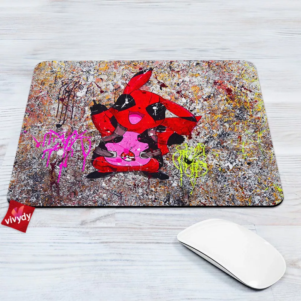 Pikachu x Deadpool Mouse Pad