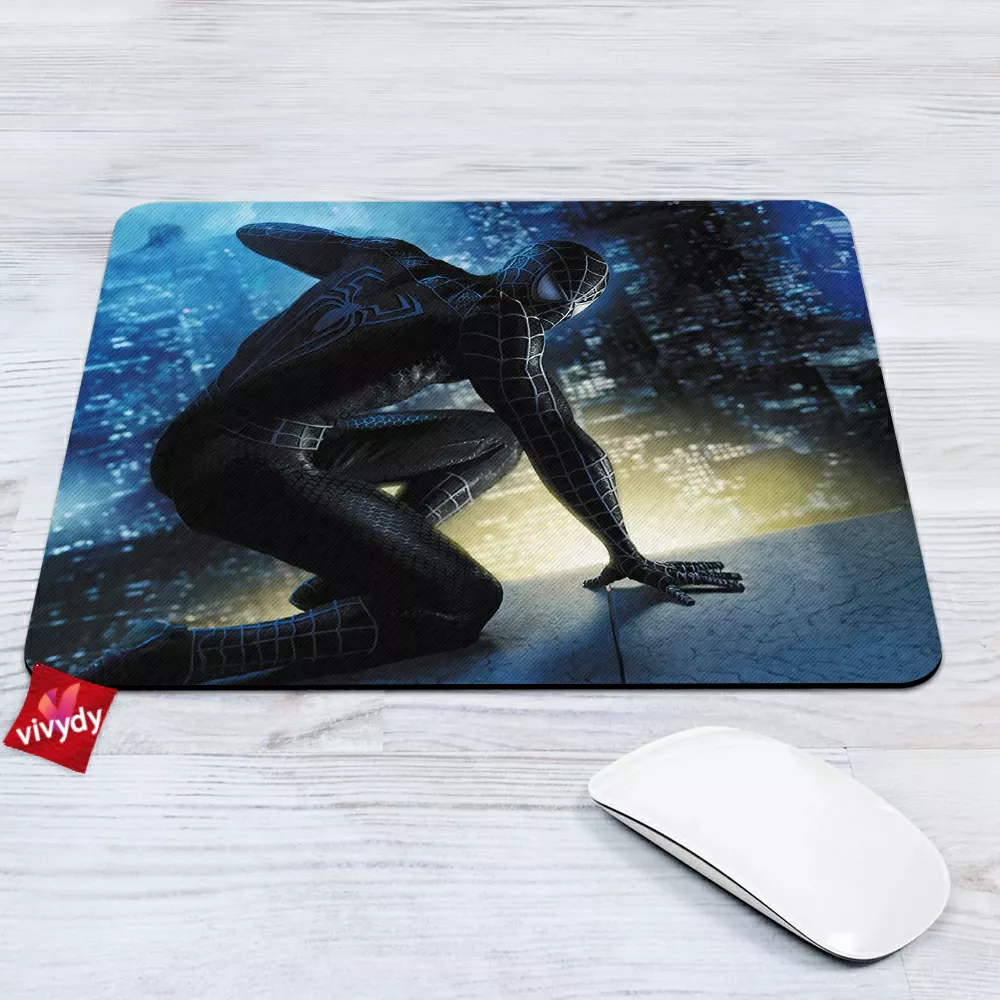 Black Spider-man Mouse Pad